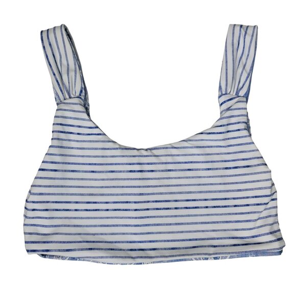 Quintsoul Reversible Striped & Paisley Bikini Top blue white Size XS - Picture 6 of 6